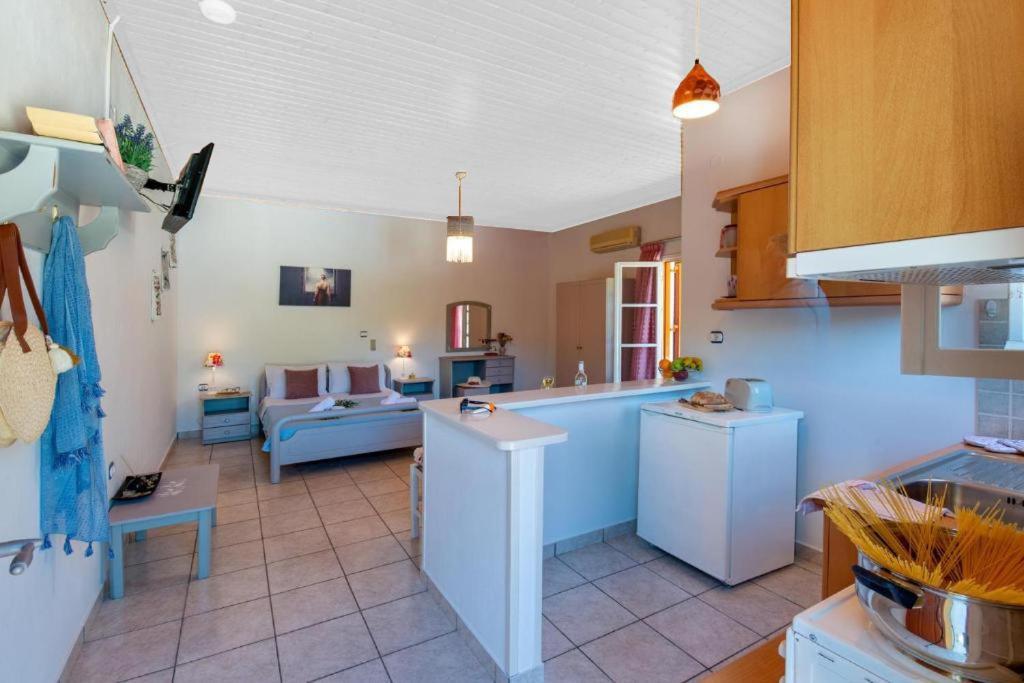 Livadi Studios With Pool Lákka Eksteriør bilde